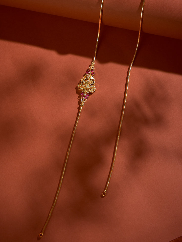 Lakshmi  Ruby Glow Mugappu Chain