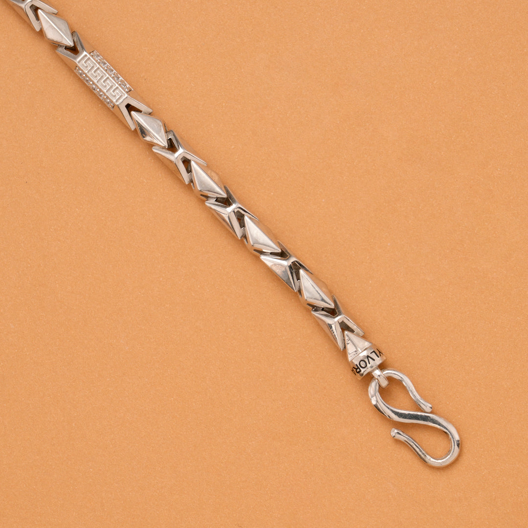 Kite Style Men’s Silver Bracelet
