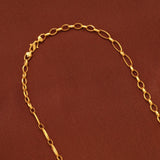 Classic Sculpted Oval Link Gold Chain for Women