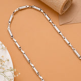 Modern Cylinder Link Silver for Men