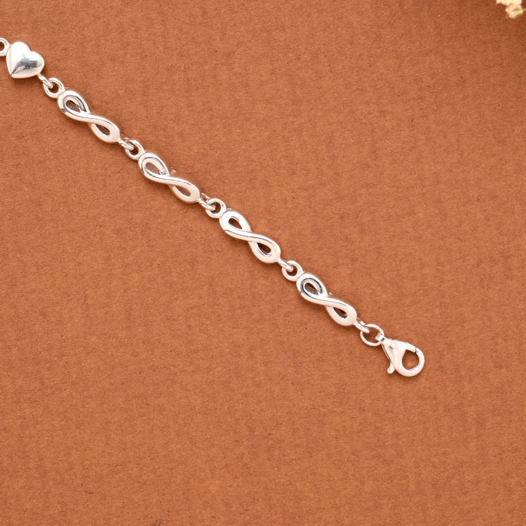 Cute Heart Whisper Silver Bracelet