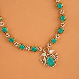 Floral Design Swarovski with Emerald Haram