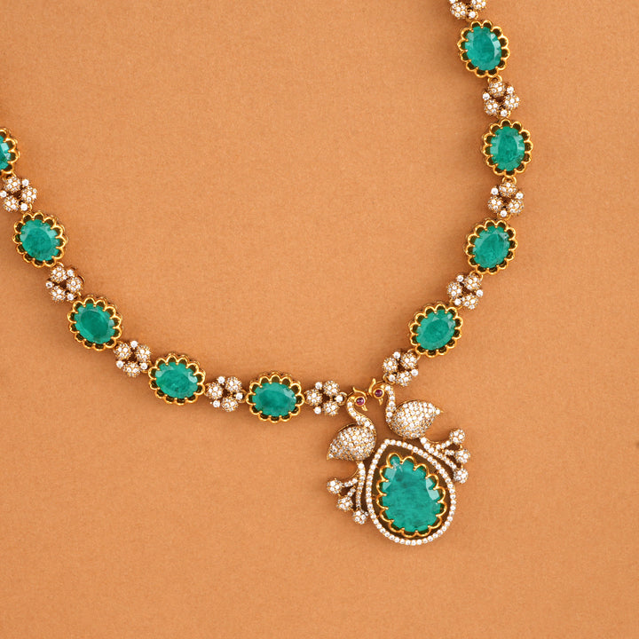 Floral Design Swarovski with Emerald Haram