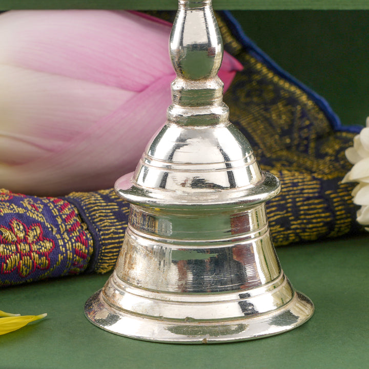 Temple Style Nandi Silver Bell