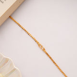 Minimalist Textured Link Design Golden Chain