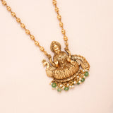 Golden Goddess Lakshmi Pendant Necklace Set