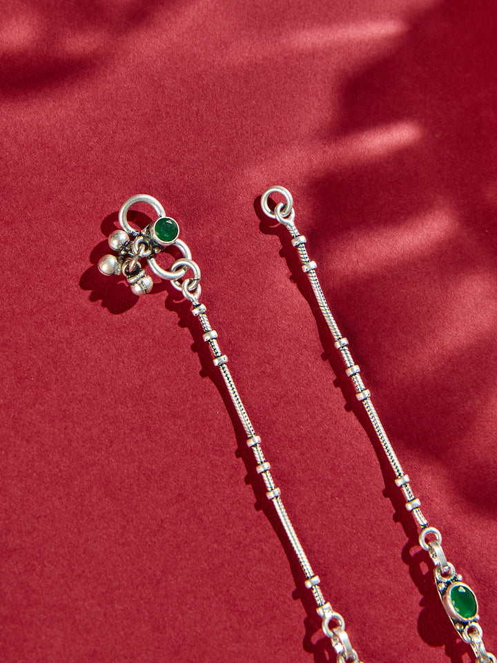 Olive Spark Charm Antique Anklet
