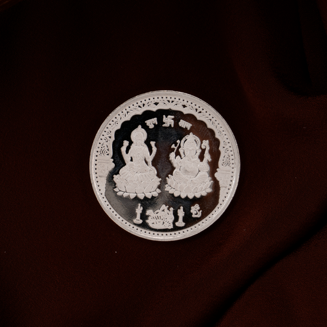 20 Gram Lakshmi - Ganesh Silver Coin