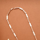 Double Tone Link Design Silver Men’s Chain