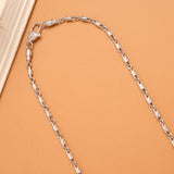 Modern Twist Design Silver Chain