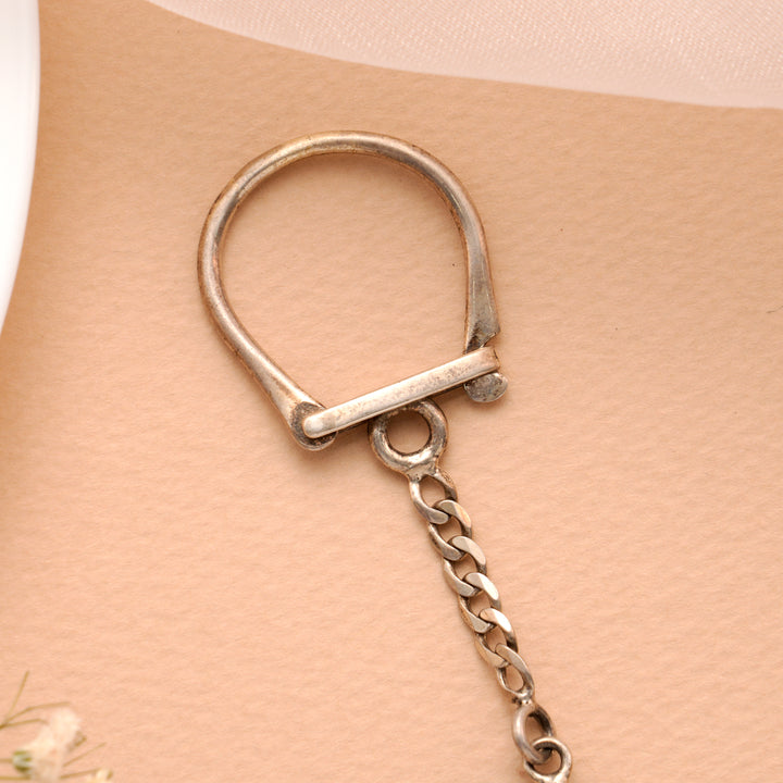 Stylish Guitar Silver Keychain