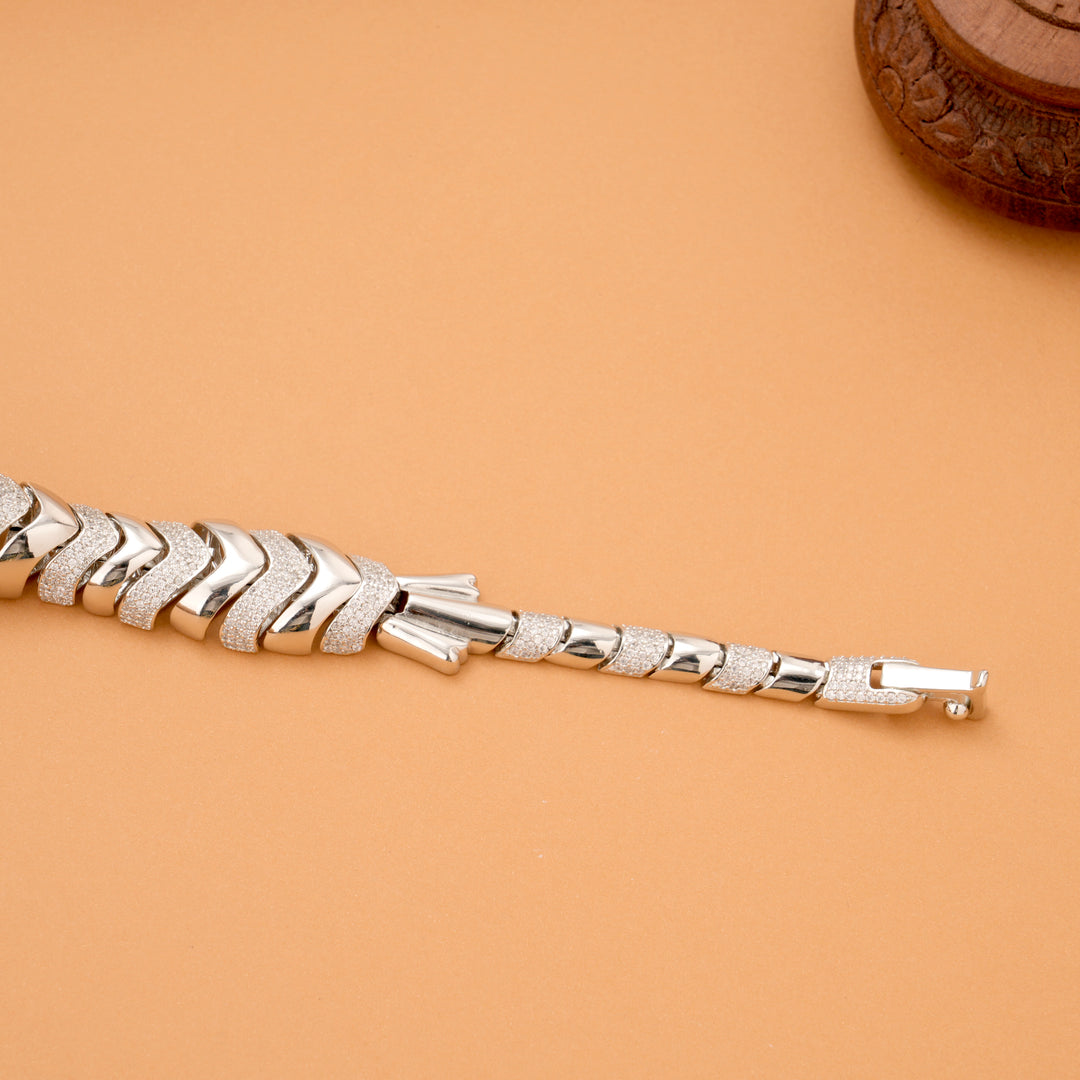 Flexible Jaguar Silver Bracelet for Men