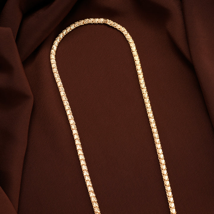 Mango Design Ruby Stone Golden Chain