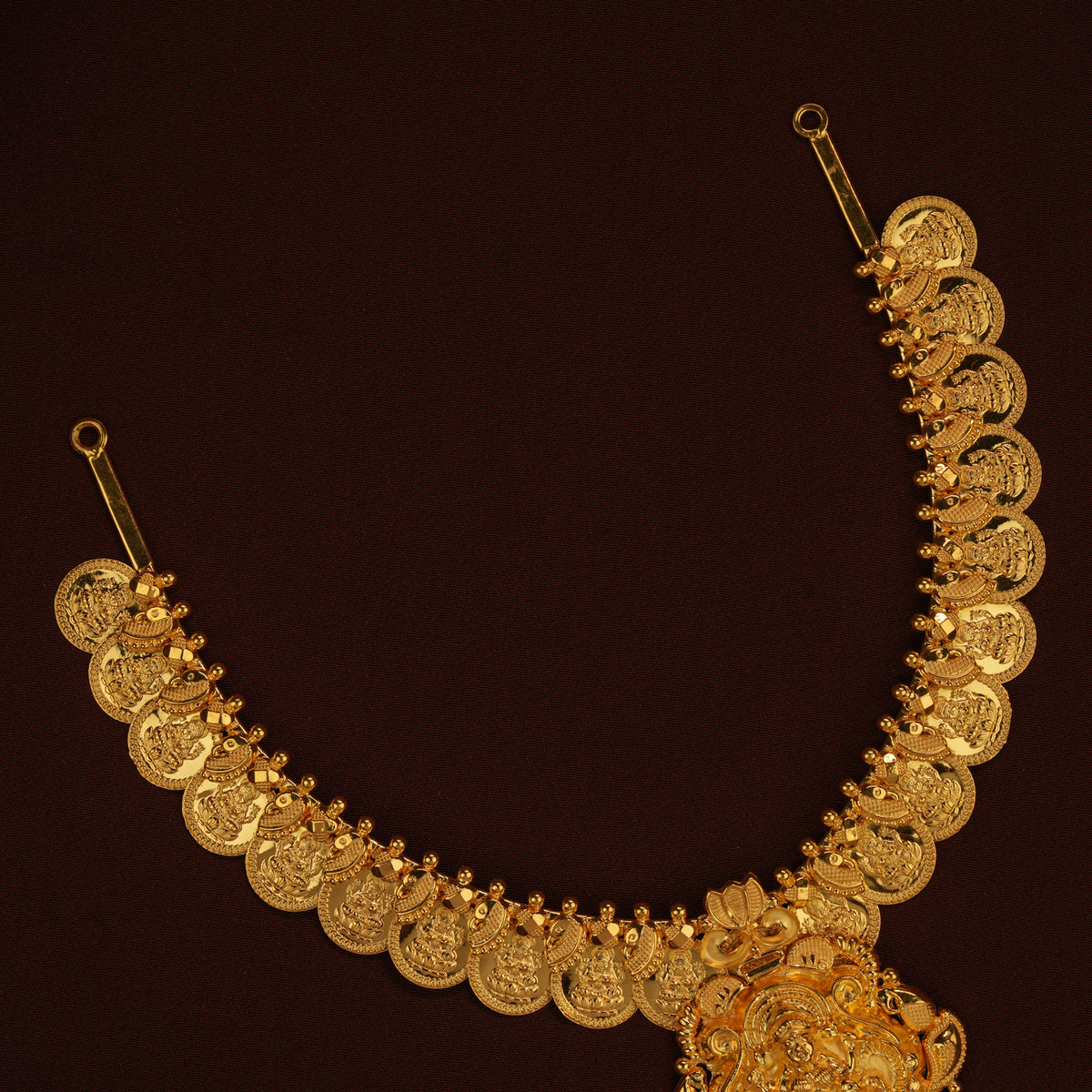 Heritage Lakshmi Pendant with Coin Gold Necklace