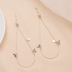 Dumbbells Design Silver Anklet