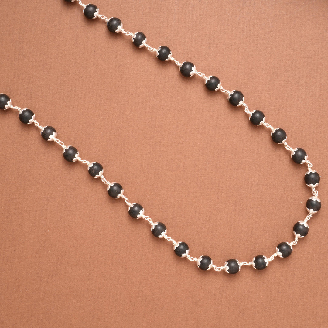 Traditional Karungali Silver Malai