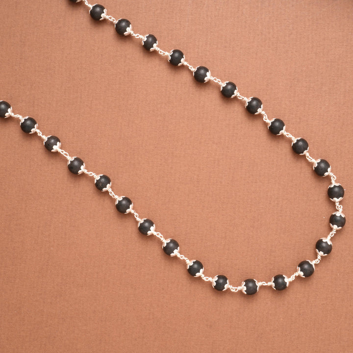 Traditional Karungali Silver Malai