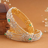 Oval Shape Emerald Swarovski Bangle