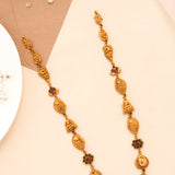 Beautiful Temple Lakshmi Pendant with Golden Beads
