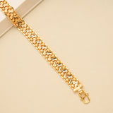 Heavy Link Pattern Golden Bracelet for Men