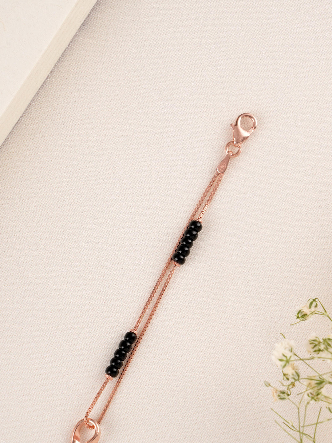 Rose Gold Infinity Mangalsutra Bracelet