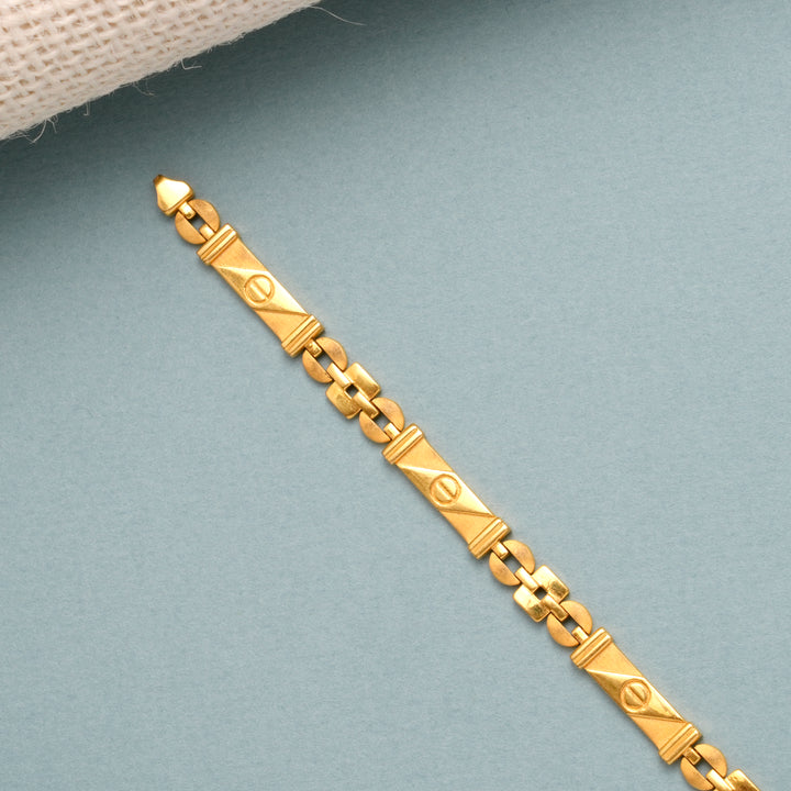Supreme Nawabi Design Gold Bracelet for Men