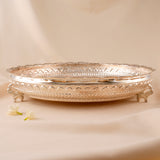 Elegant Round Silver Thamboolam Plate
