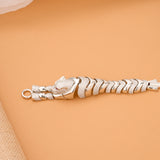Flexible Jaguar Silver Bracelet for Men