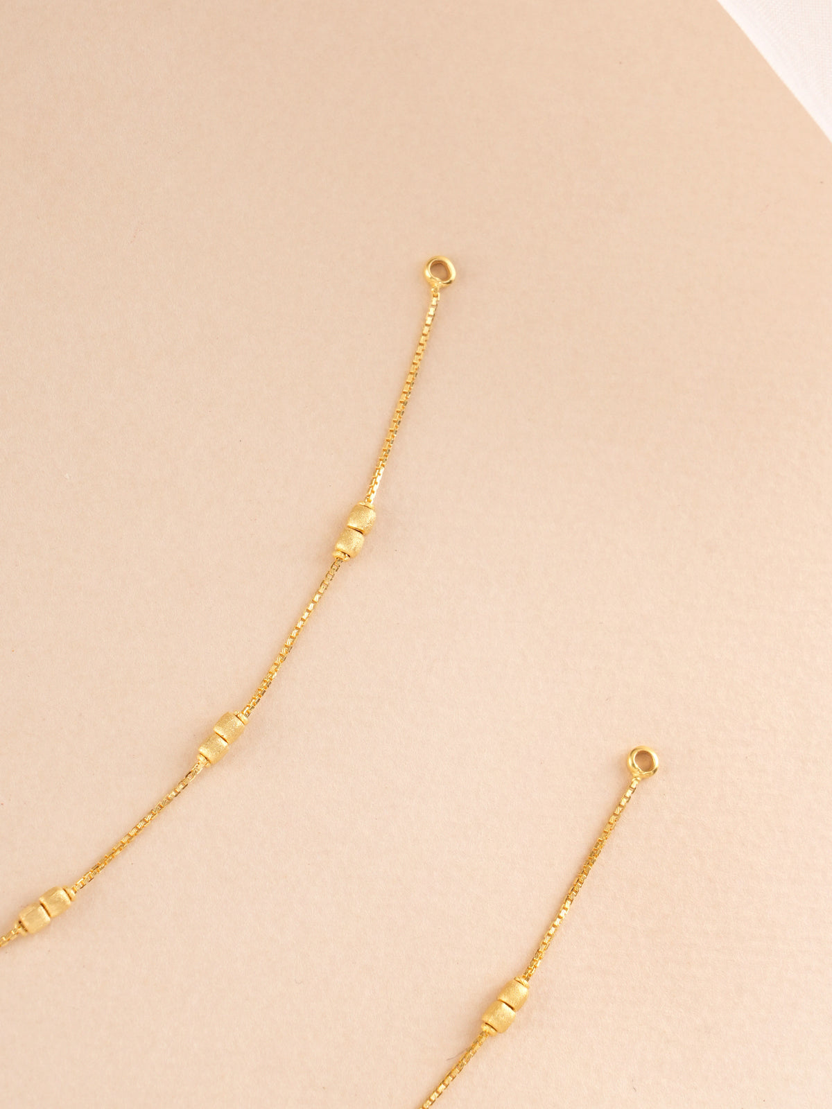 Fashionable Square Balls Gold Anklet