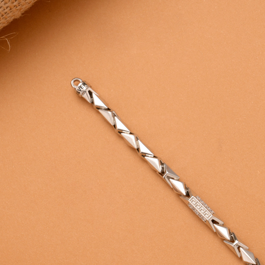 Kite Style Men’s Silver Bracelet