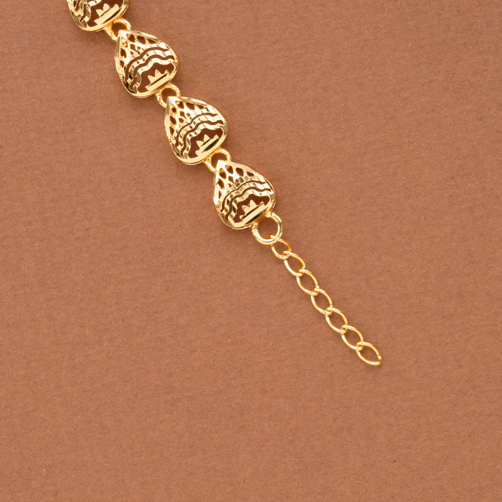 Tear Drop Design Nagas Gold Plated Bracelet