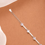 Fancy Stone Silver Women’s Bracelet