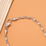 Modern Twist Design Silver Chain
