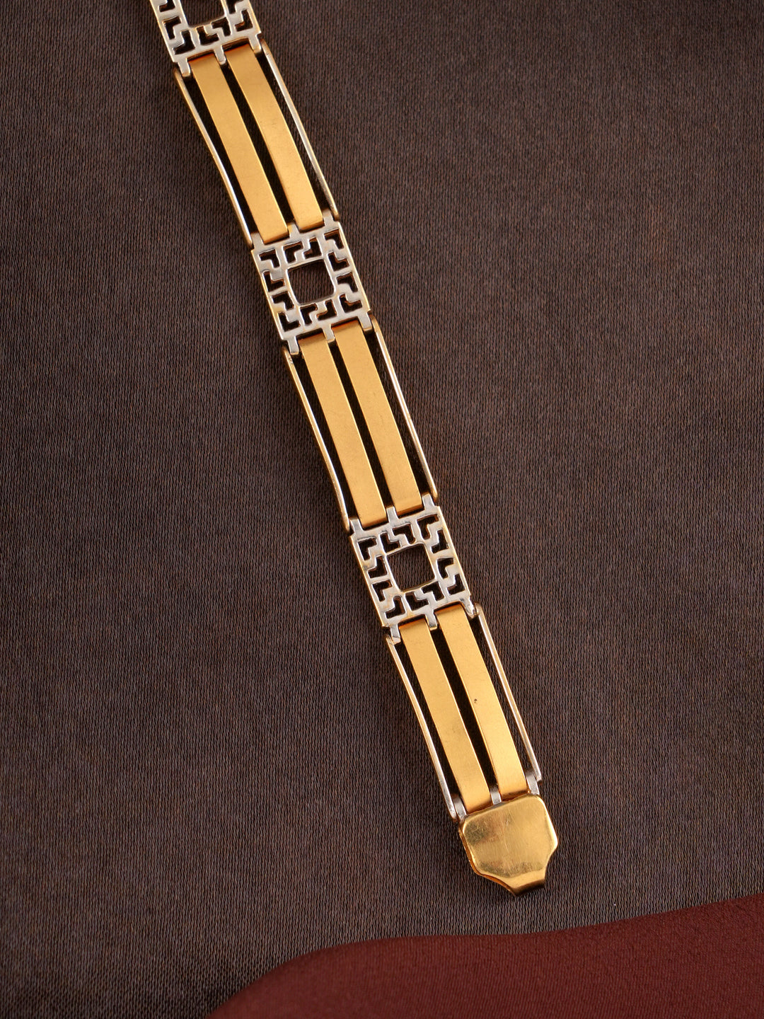 Men’s Geometric Link Gold Bracelet