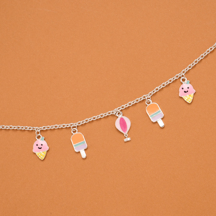 Tiny Ice Creams Silver Kids Bracelet