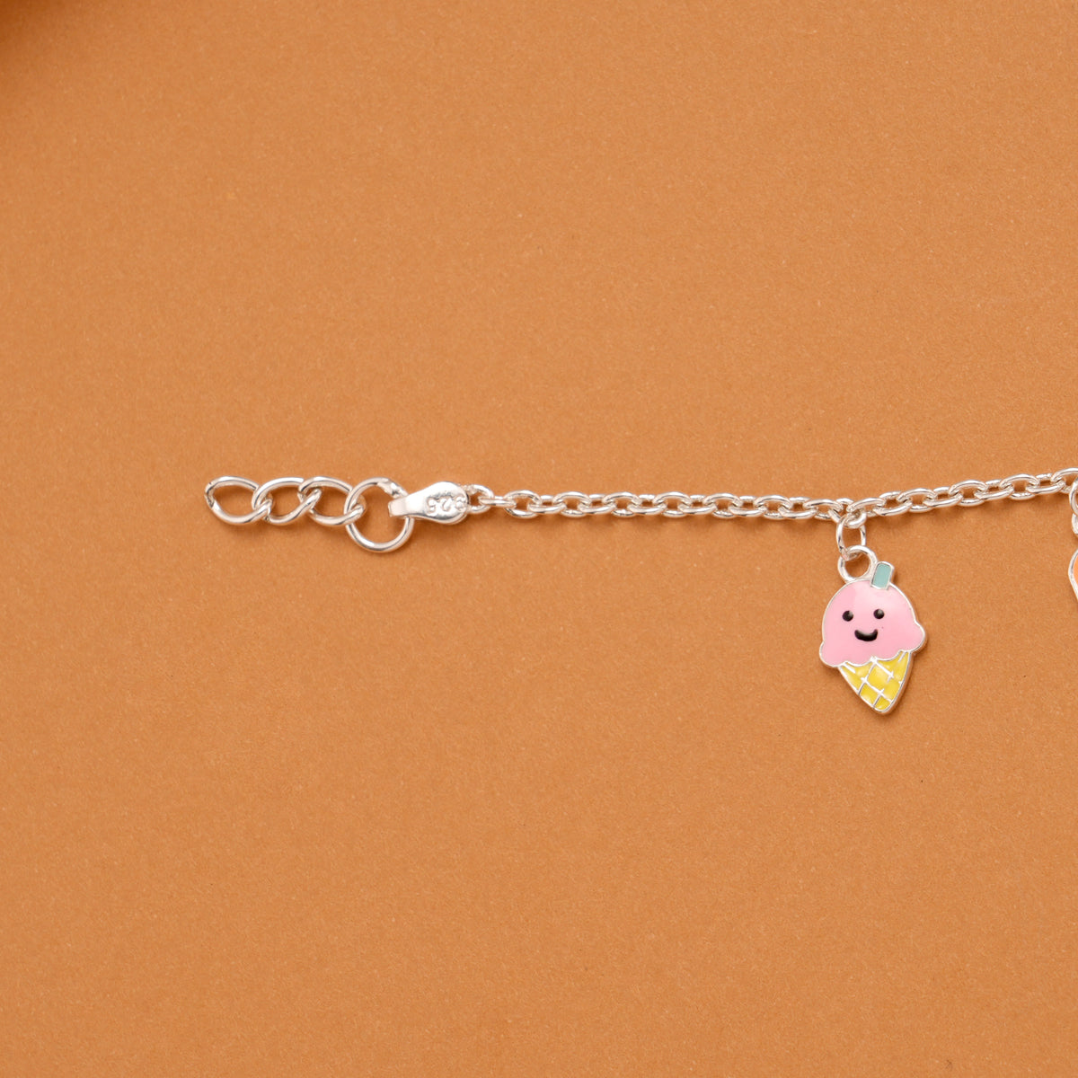 Tiny Ice Creams Silver Kids Bracelet