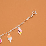 Tiny Ice Creams Silver Kids Bracelet