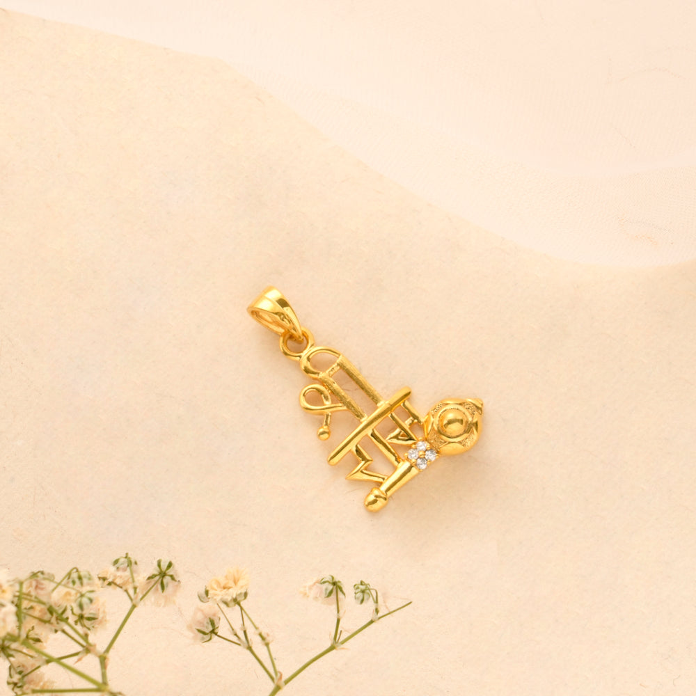 Lord Shree Ram Golden Pendant