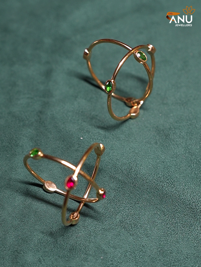 Traditional Ruby-Emerald Baby Bangle