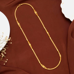 Spine Barrel Pattern Gold Chain for Women