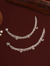Multicolour Beads and Ghungroo Bells Silver Anklet