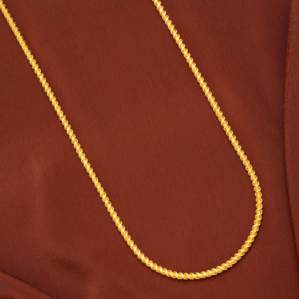 Traditional Twisted Rope Gold Chain for Women