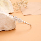 Shining Dual Silver White Stone Bracelet