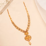 Temple Pendant Golden Necklace Set