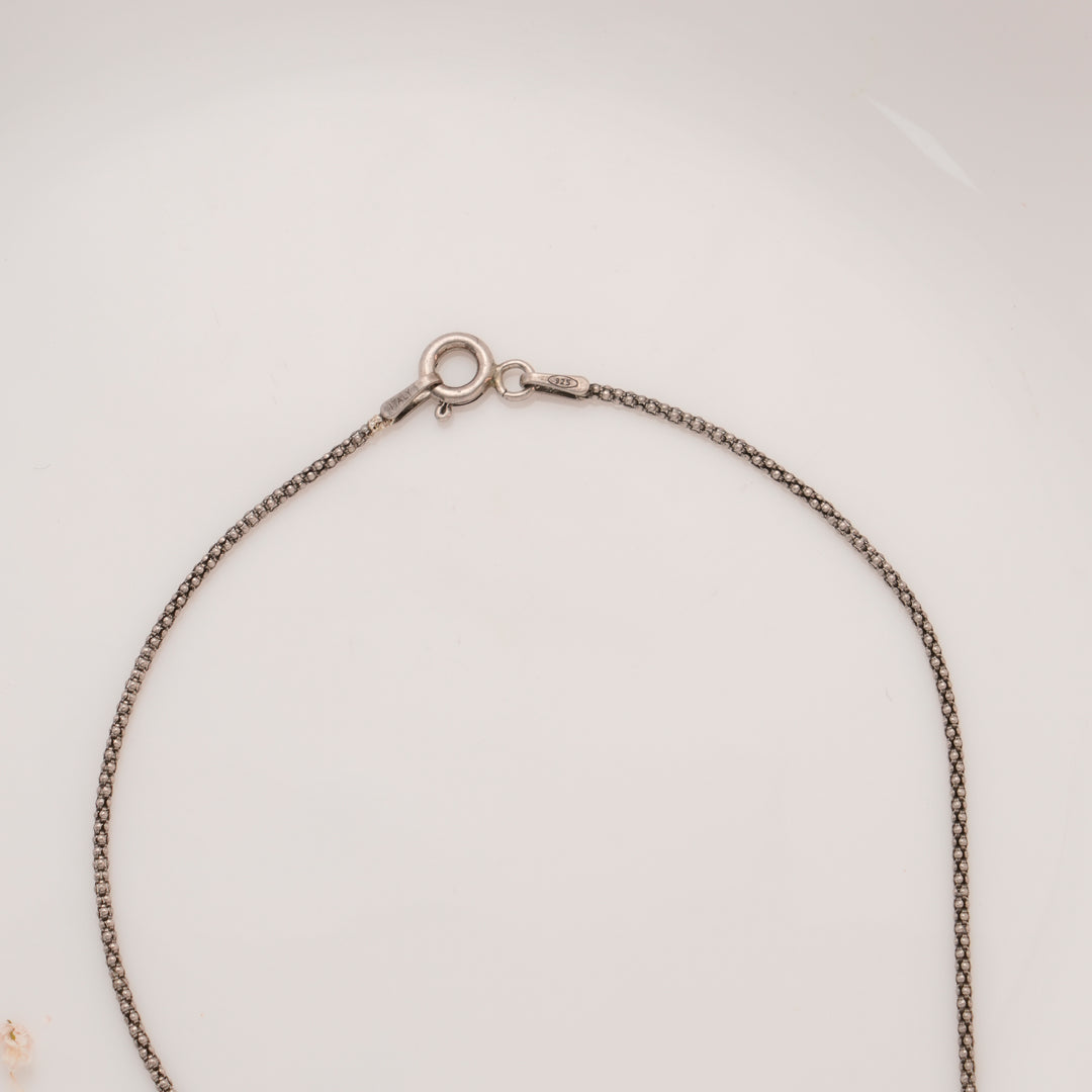 Antique Butterfly Pendant Silver Chain