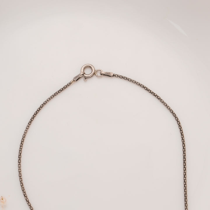 Antique Butterfly Pendant Silver Chain