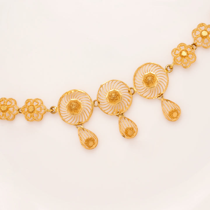 Triple Round Turkey Design Gold Bracelet for Women