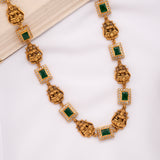 Antique Lakshmi with Square Emerald Haram