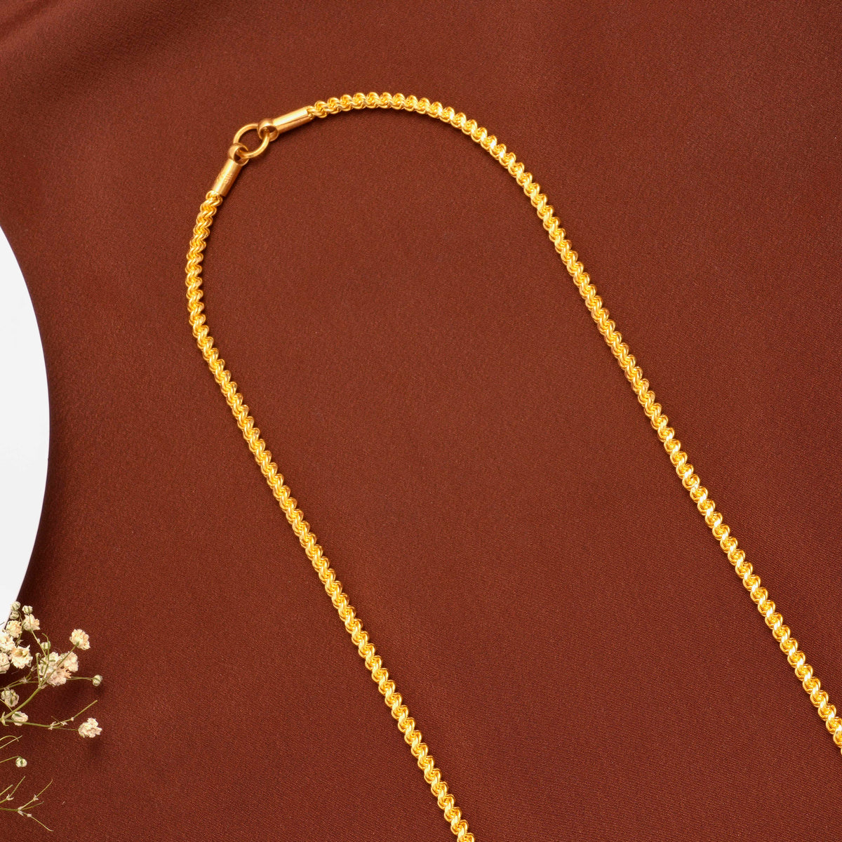 Traditional Twisted Rope Gold Chain for Women