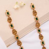 Antique Lakshmi with Square Emerald Haram